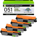 greencycle 4 Pack CRG051 Compatible Canon 051 Toner - Reliable Yield