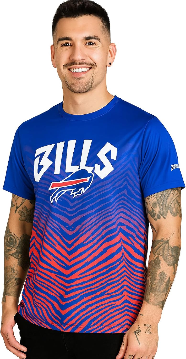 Zubaz NFL Teams Men's Short Sleeve Graphic T-Shirt for Fans
