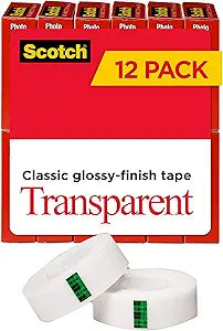 Scotch Transparent Tape for Multi-Purpose Sealing and Labeling