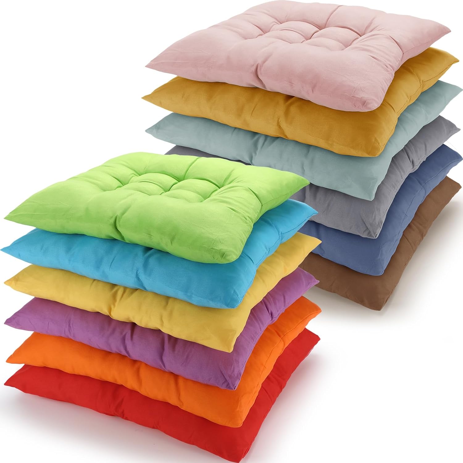 Colorful Thick Floor Pillows Set - Versatile Seating Solution
