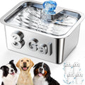 Large Dog Water Fountain Dispenser - 3 Gallon Stainless Steel