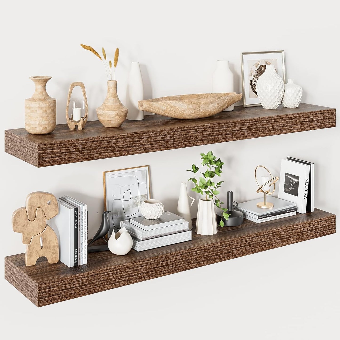 Heimlove 40 Inch Floating Shelves for Wall - Modern Rustic Design