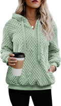 Nirovien Womens Sherpa Pullover Oversized Fuzzy Hoodie - Warm Cozy Fit