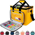 Yellow Knitting Bag for Yarn Storage - High Capacity Tote