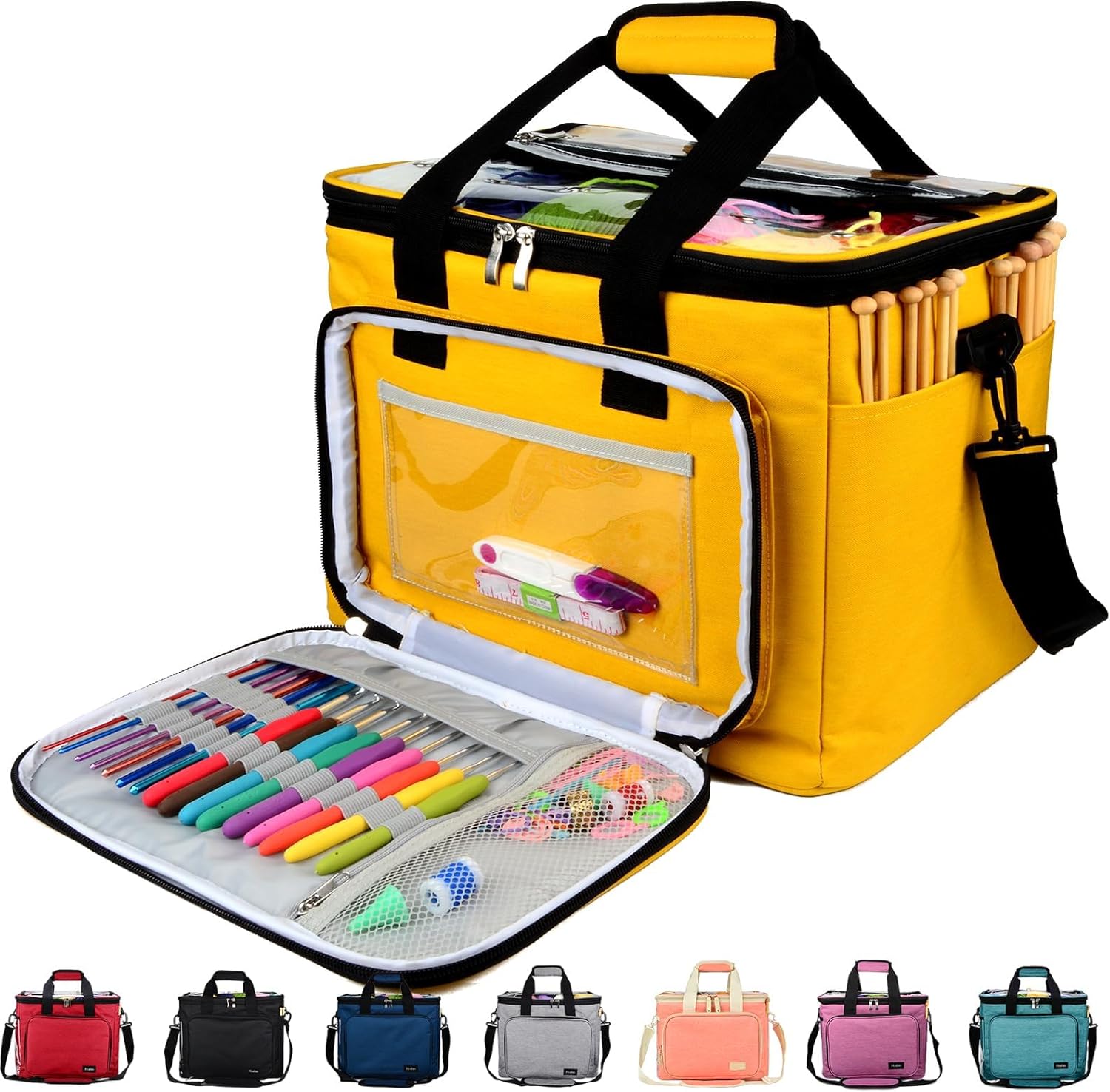 Hoshin Knitting Bag for Yarn Storage and Project Organization