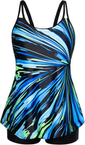 Tankini Swimsuit Two Piece Plus Size Tankini - Flowy Tank with Boy