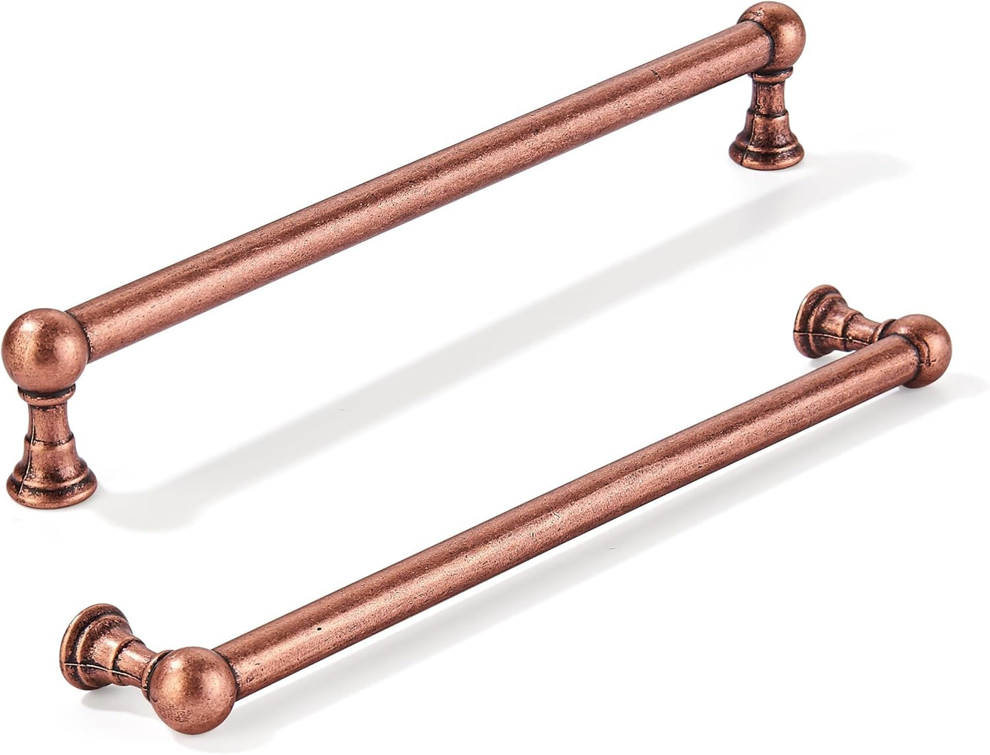 Antique Copper Cabinet Pulls - Heavy Duty 10 Pack for Kitchens