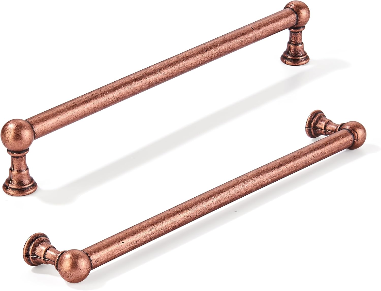 Antique Copper Cabinet Pulls - Heavy Duty 10 Pack for Kitchens