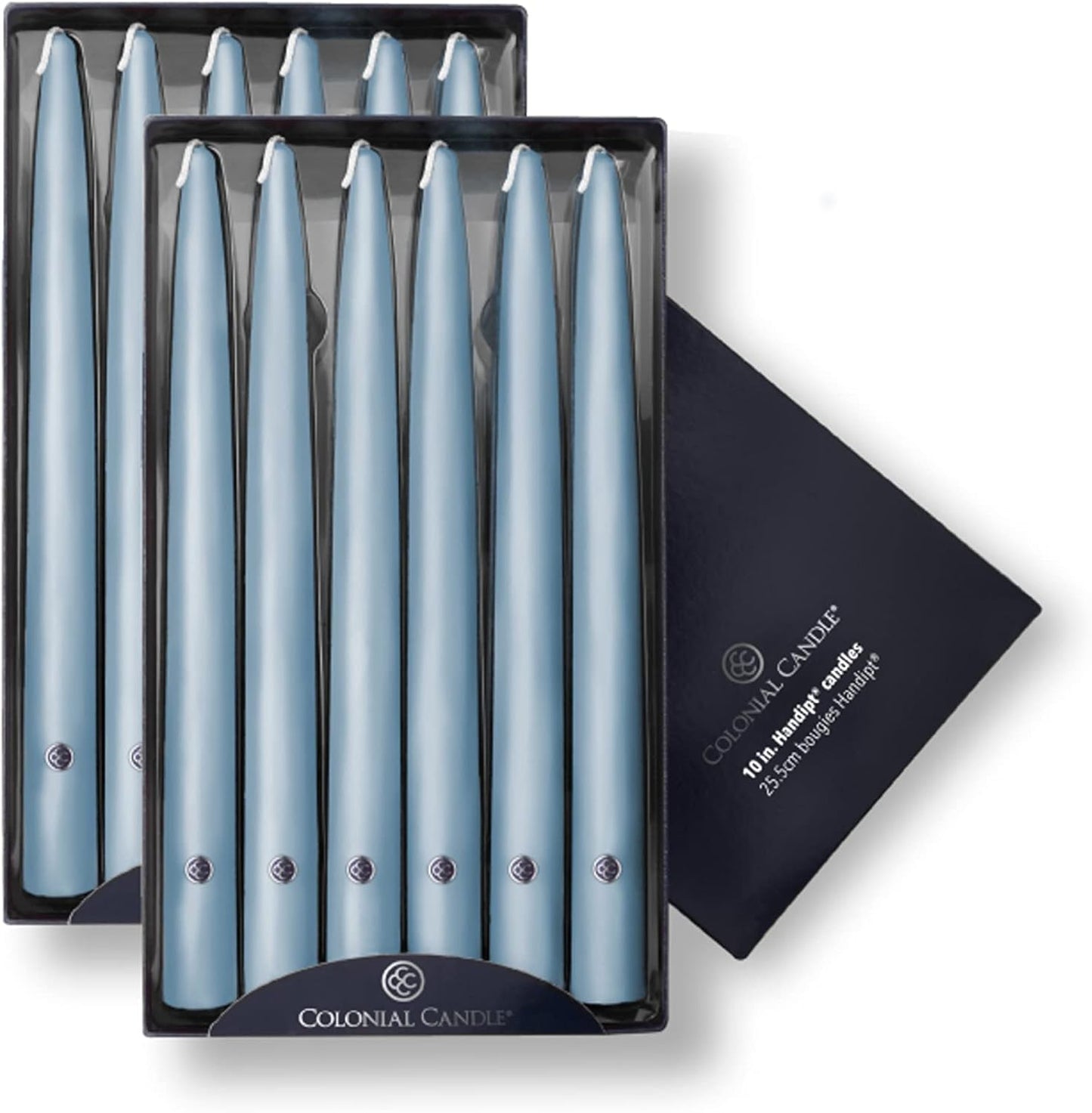 Coastal Blue Hand-Dipped Taper Candles for Elegant Occasions