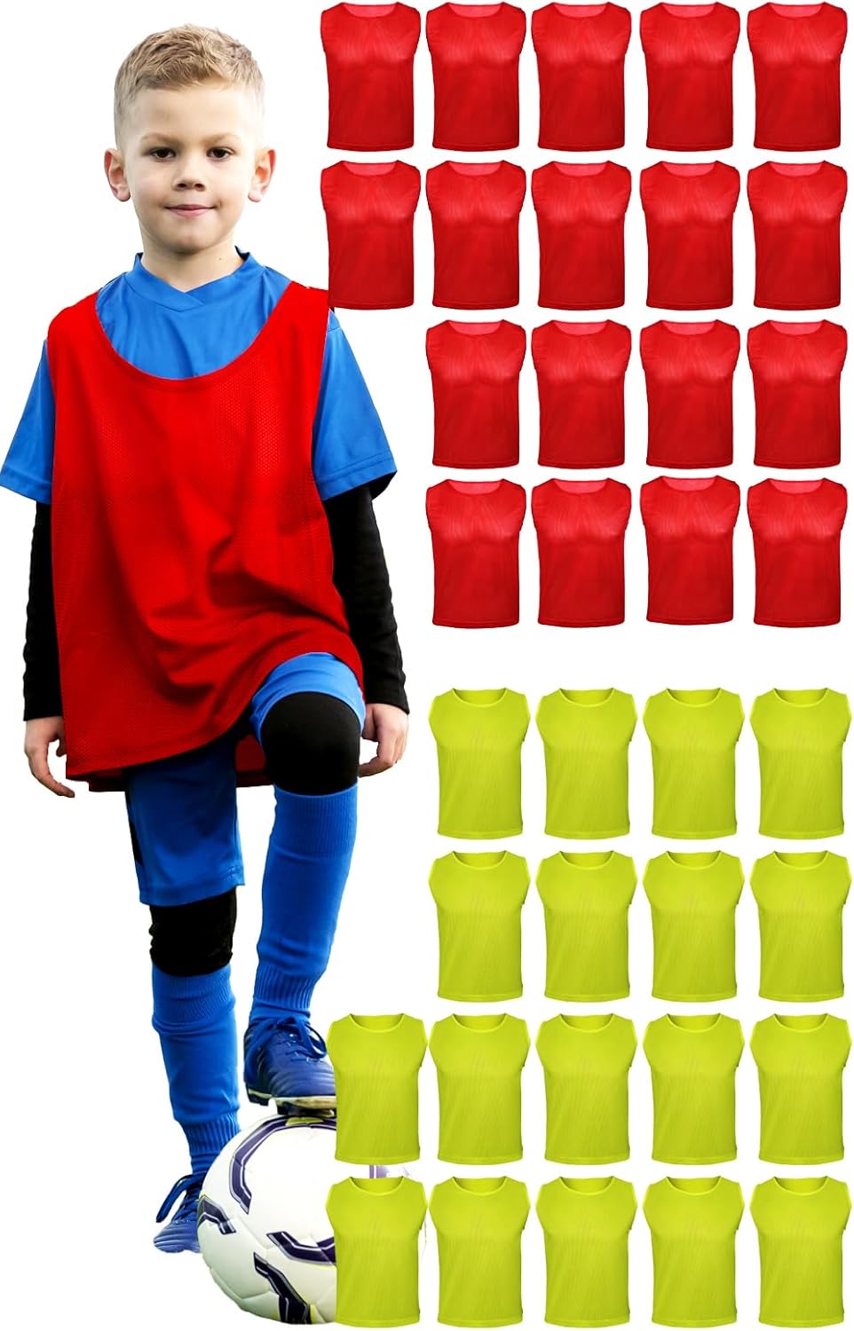 Youth Scrimmage Vests & Soccer Pennies for Team Sports Fun