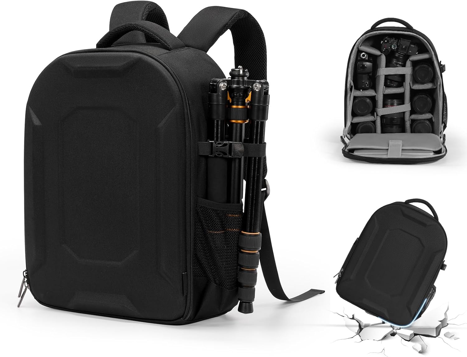 YaKuss Hardshell Camera Backpack: Shockproof & Laptop Compartment