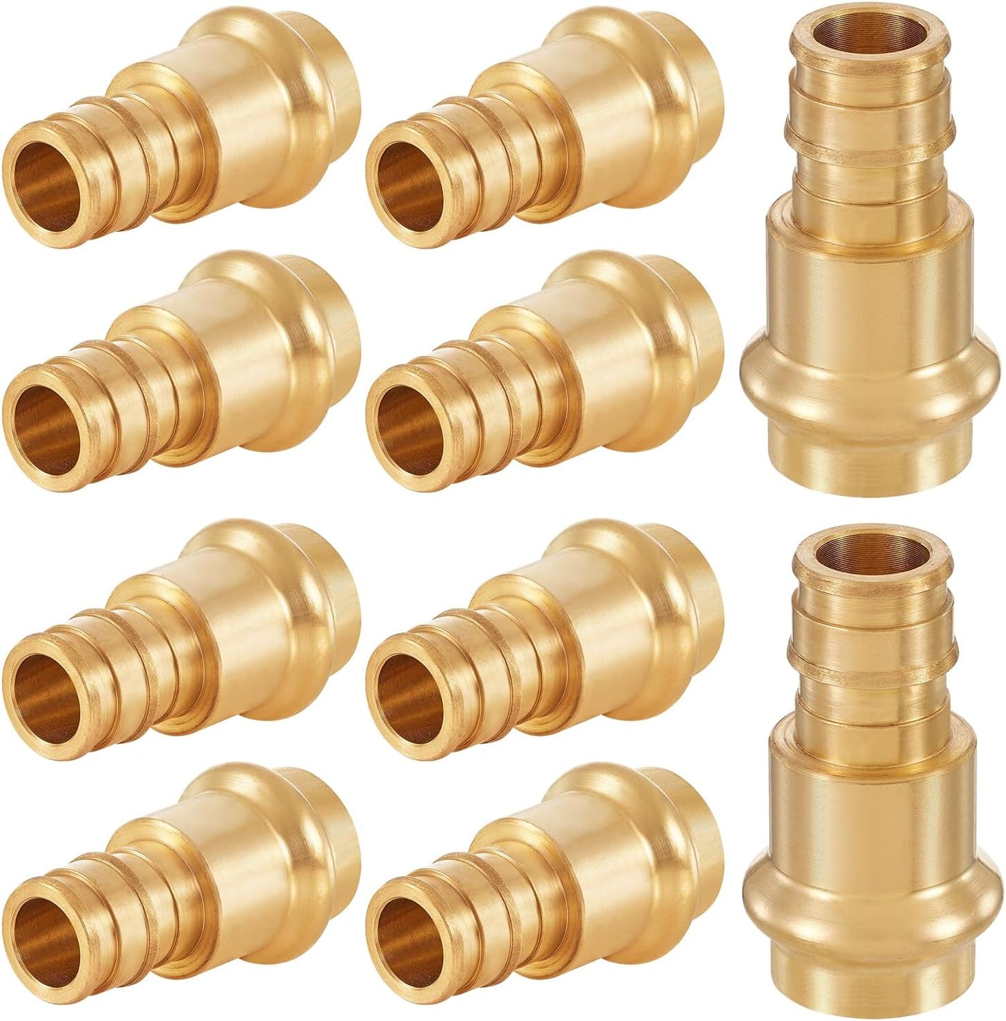 10-Pack Copper Press Fitting Adapter for PEX-A Expansion Needs
