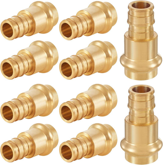 10-Pack Copper Press Fitting Adapter for PEX-A Expansion Needs