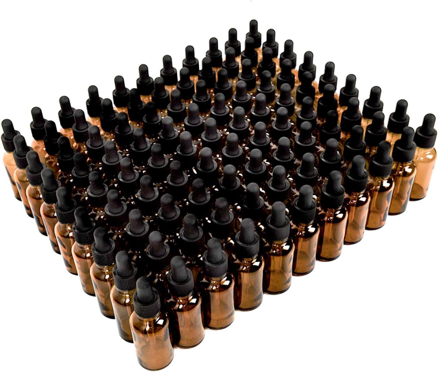 YoleShy 1oz Amber Glass Dropper Bottles for Essential Oils