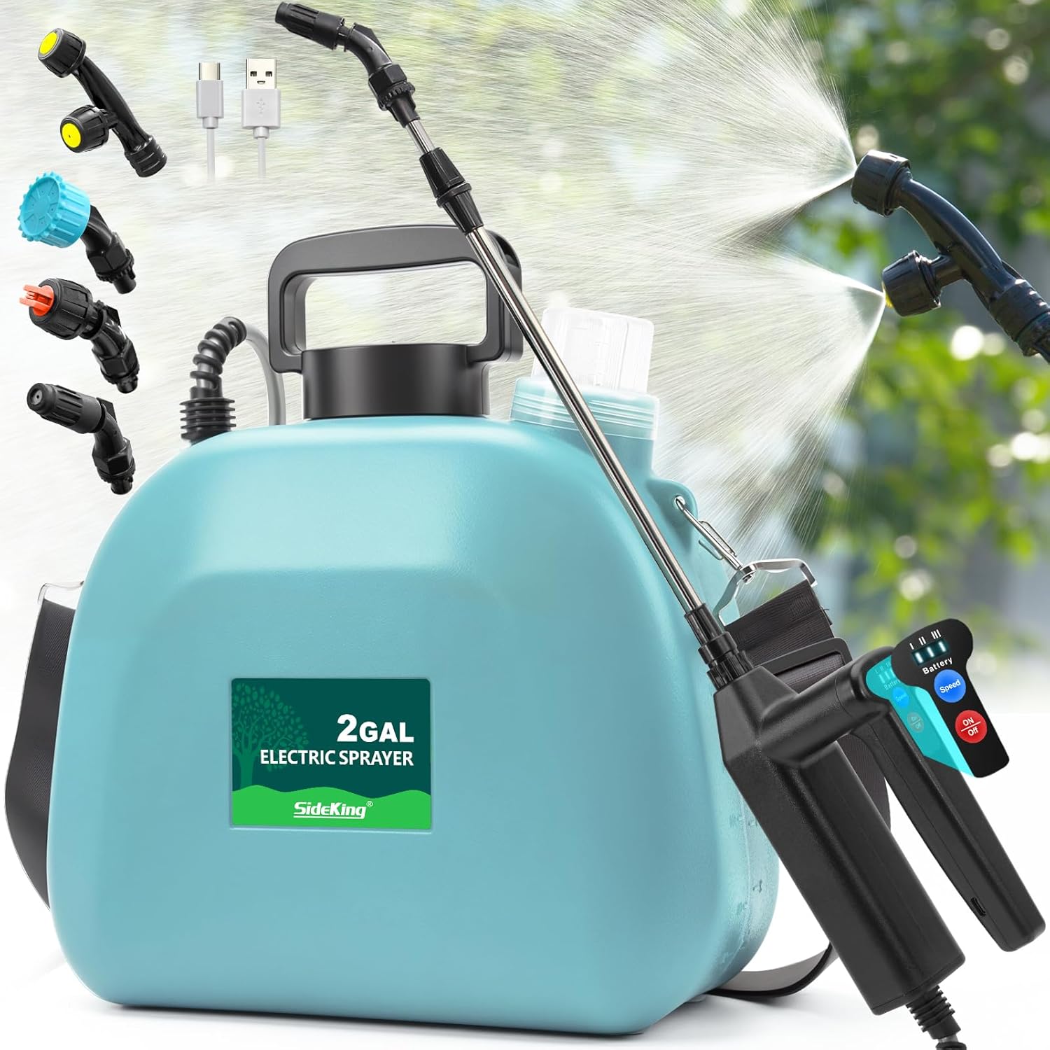 Battery Powered Sprayer 2 Gallon for Lawn and Garden Care