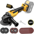 Brushless Angle Grinder for 20V Battery - Compact 4-1/2ft Grinder