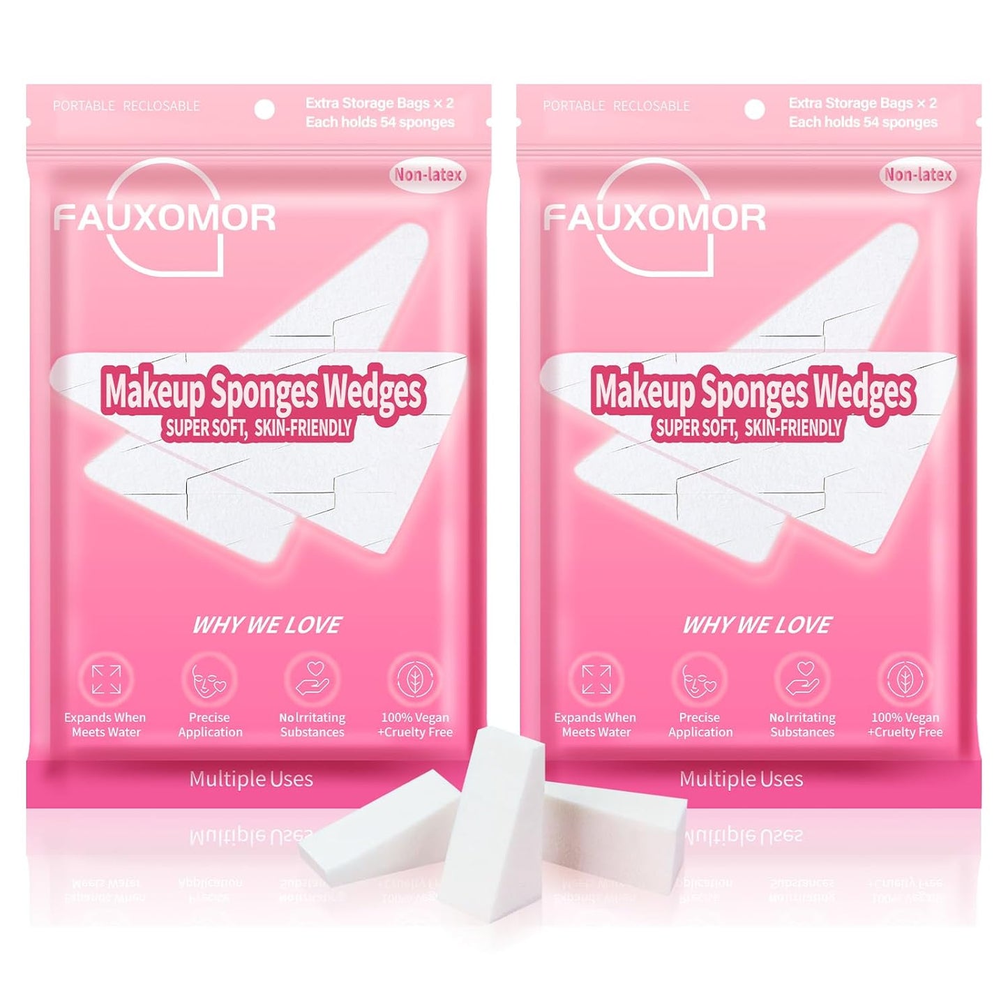 Flawless Makeup Application with 216 Mini Sponges by Fauxomor