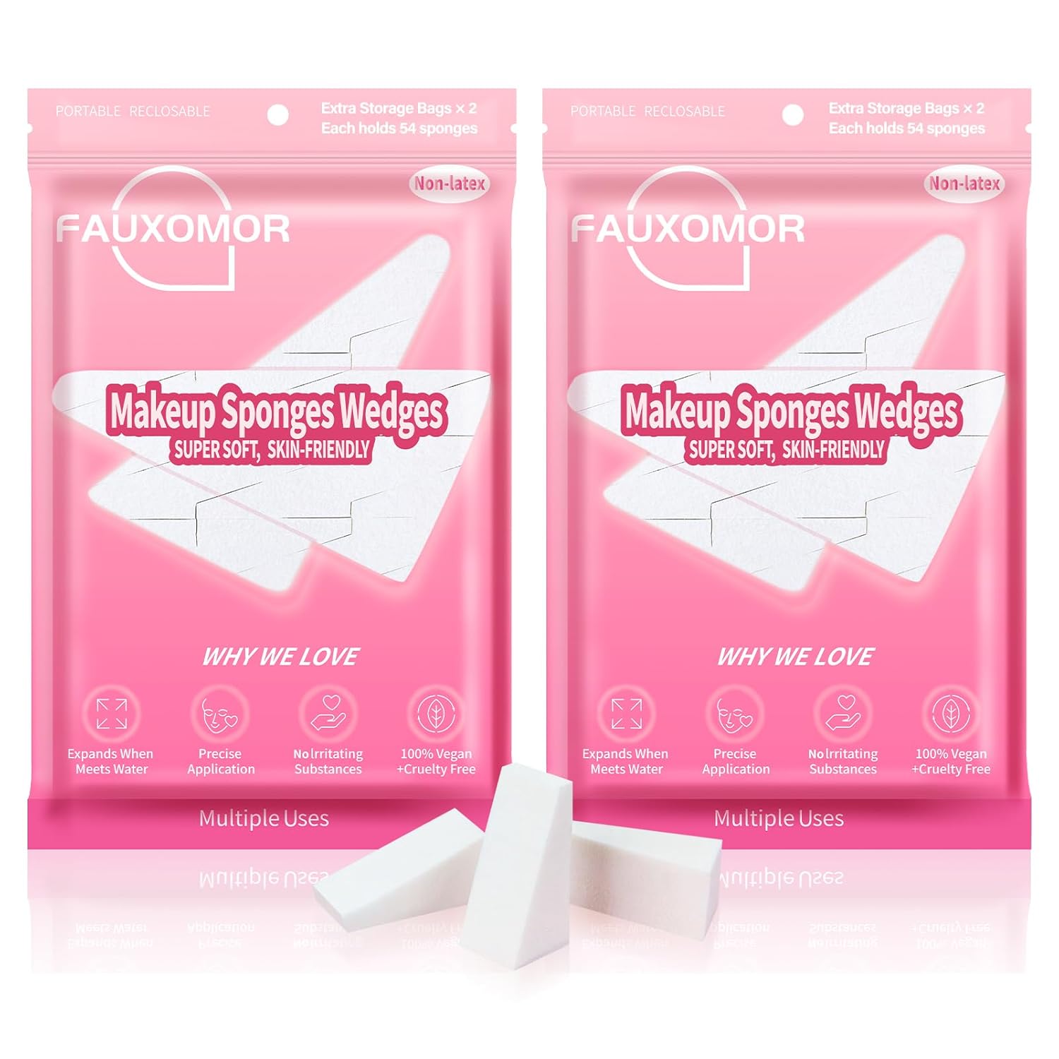 Flawless Makeup Application with 216 Mini Sponges by Fauxomor