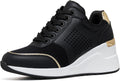 Wedge Sneakers for Women - Breathable Non-Slip Platform
