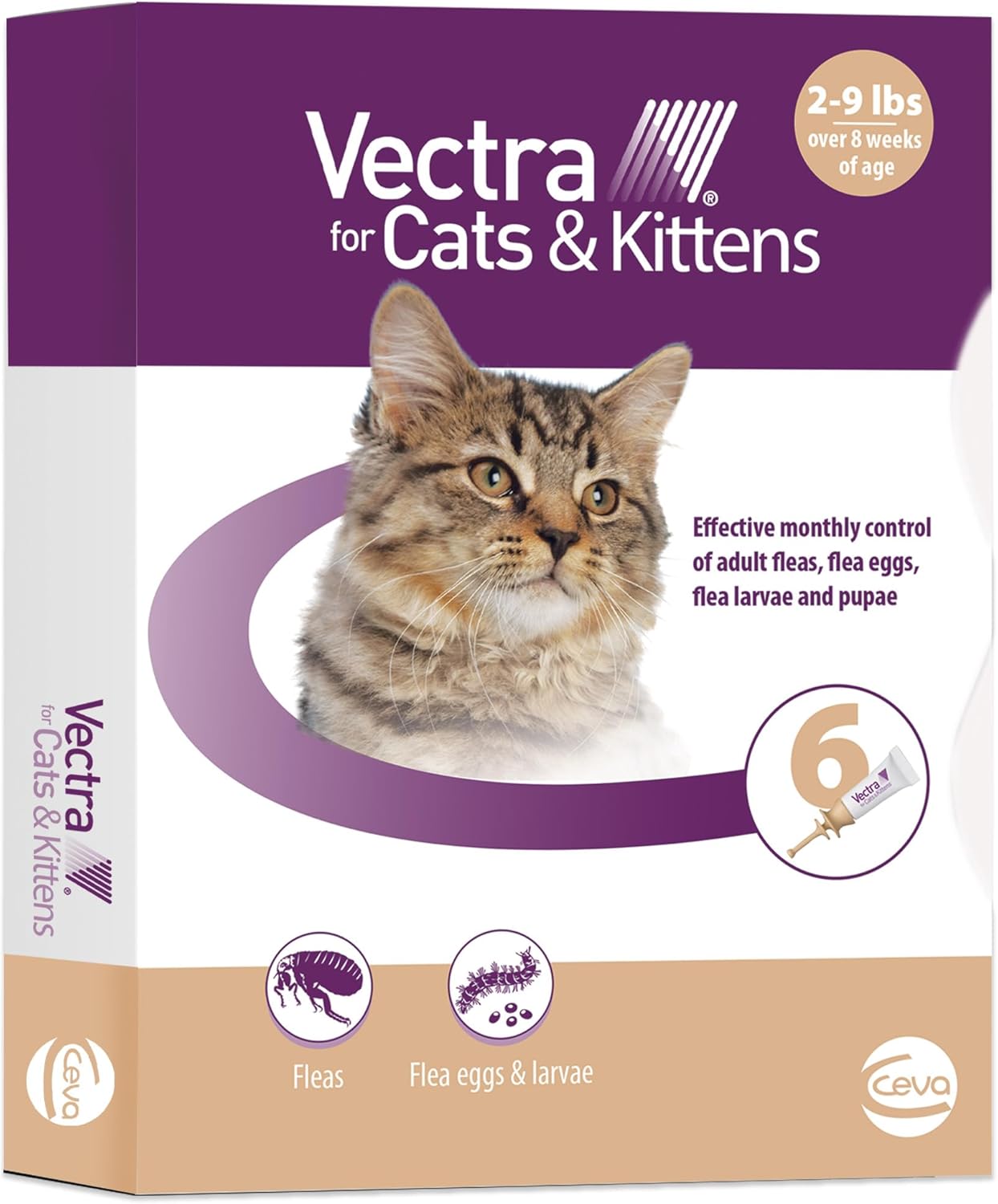 Vectra for Cats & Kittens Flea Treatment for Small Cats 2-9 lbs