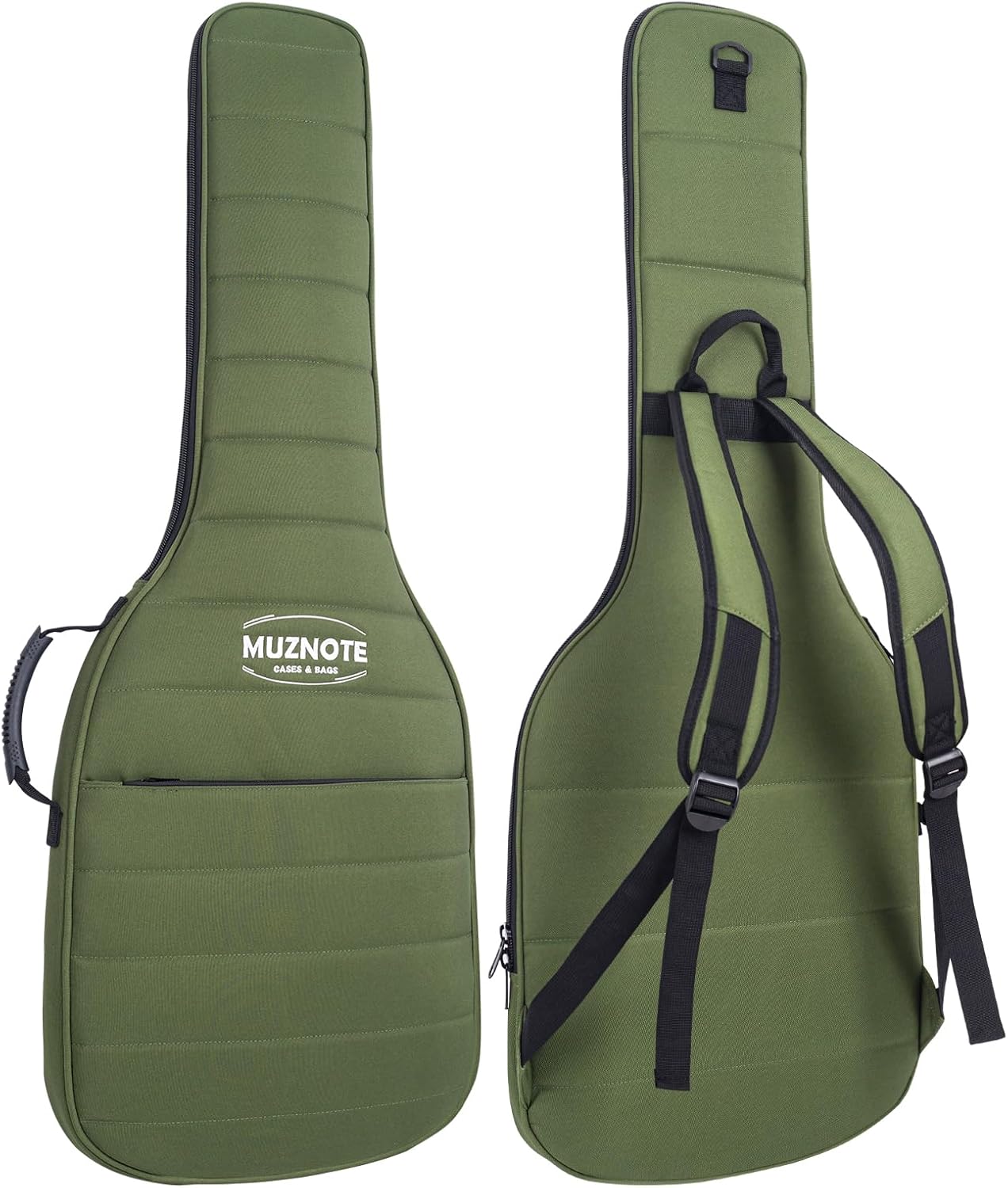 Military Green Electric Guitar Bag with Reinforced Padding