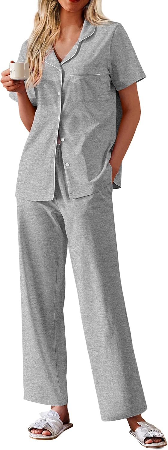 Ekouaer Women's Cotton Pajamas Set for Ultimate Comfort