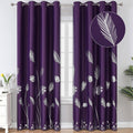 Estelar Textiler Purple Blackout Curtains for Sliding Door - Thermal