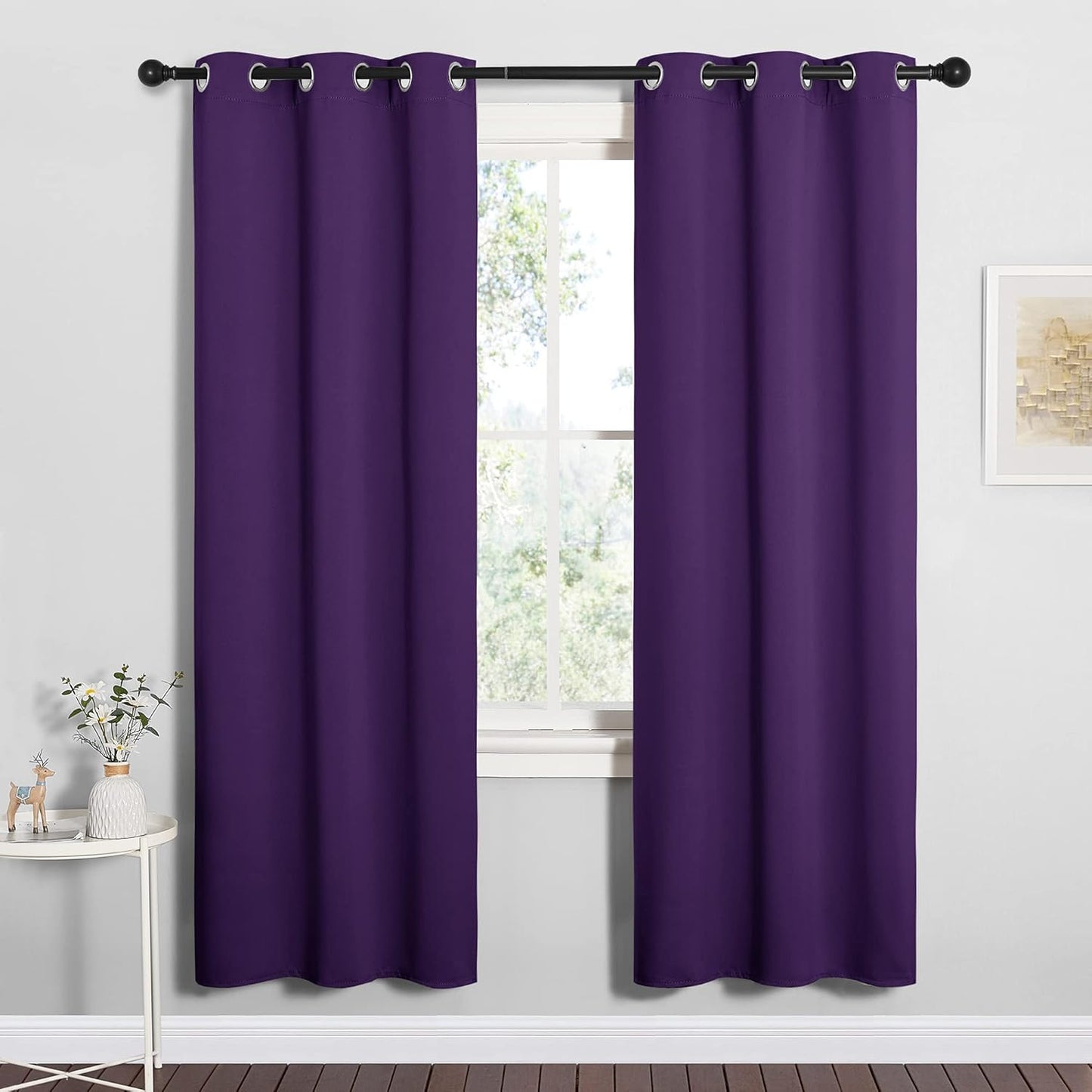 NICETOWN Royal Purple Blackout Curtains for Bedroom and Office