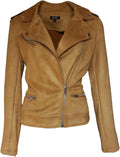 ODCOCD Faux Suede Jacket for Women Long Sleeve Zipper Up Casual Wear