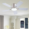 42 Inch Low Profile Ceiling Fan with Light and Remote - Quiet Flush