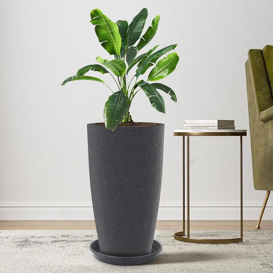 Tall Flower Pot Indoor Outdoor Plant Pot with Elegant Design