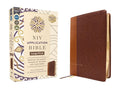 NIV Application Bible Large Print Leathersoft Brown Red Letter