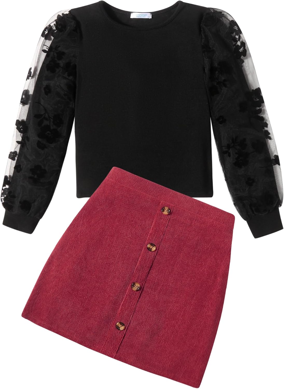 Arshiner Girl's Skirt Sets Trendy 2 Piece Clothes for Fall