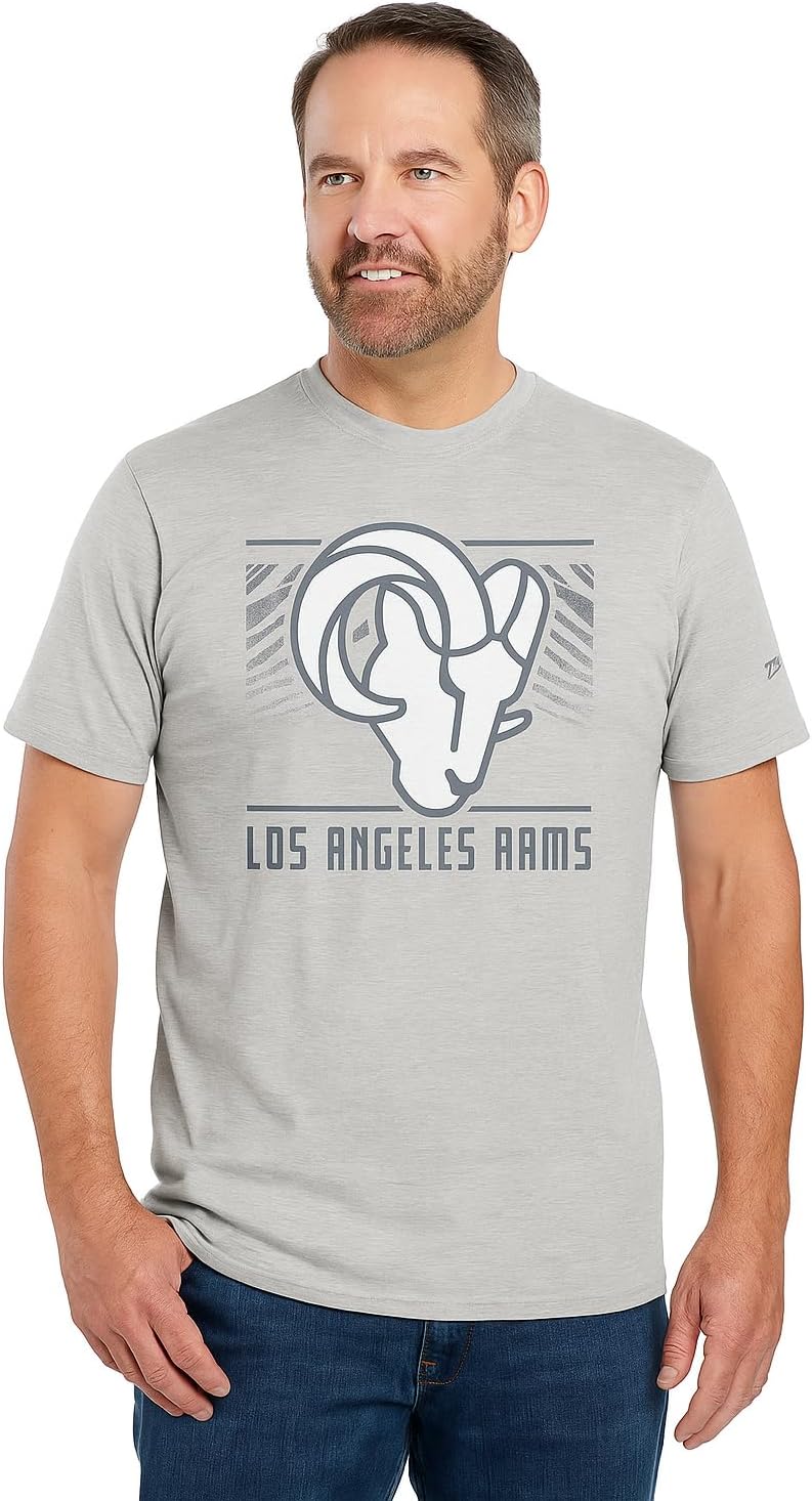 Zubaz NFL Men's Short Sleeve Team Graphic T-Shirt for Fans