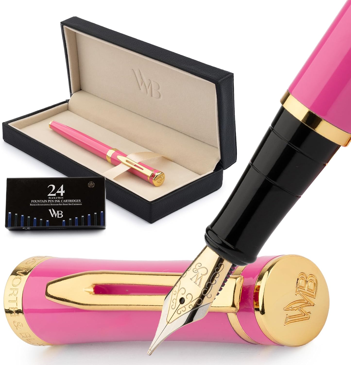 Elegant Wordsworth & Black Fountain Pen Set for Smooth Writing
