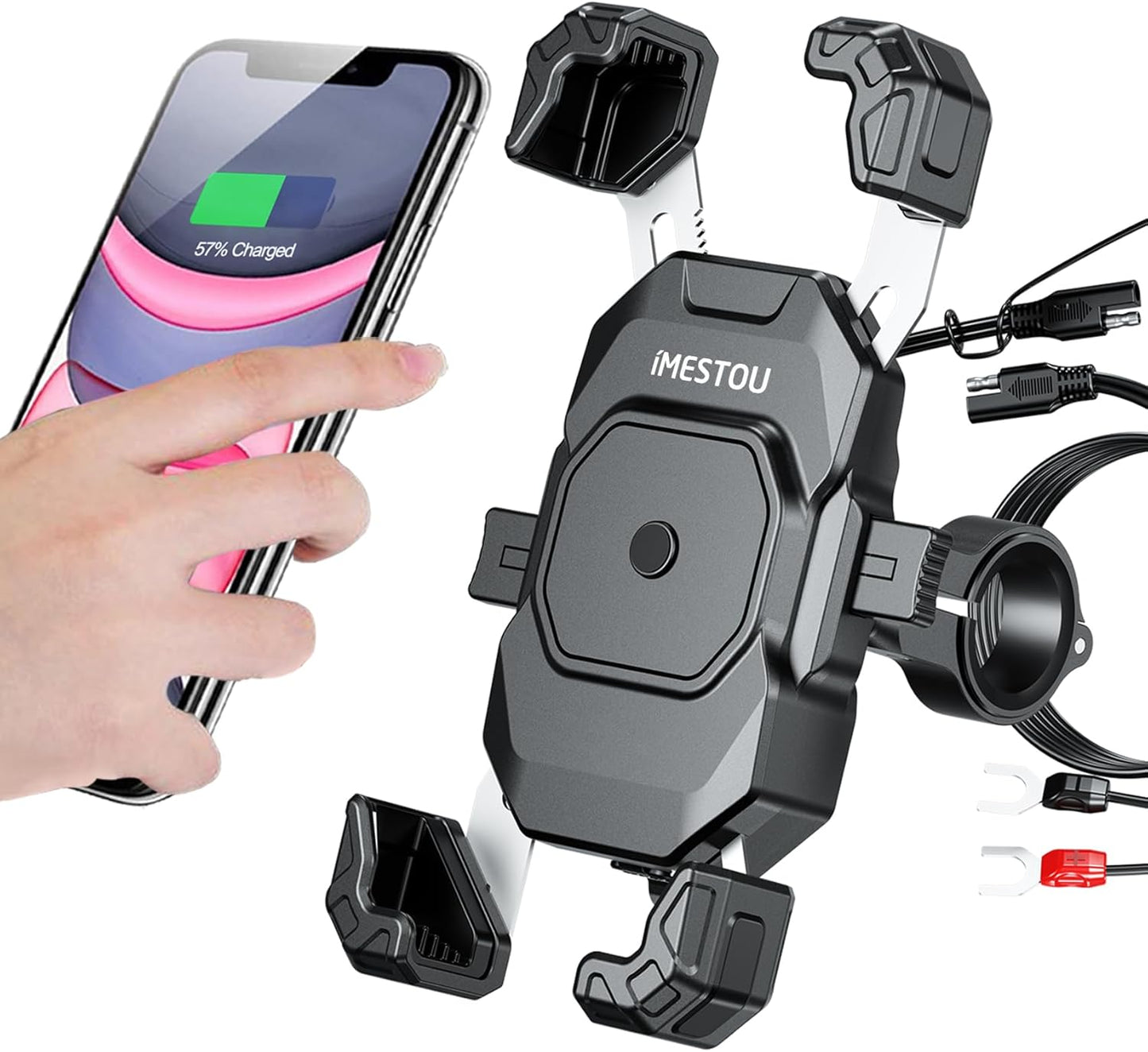 iMESTOU Motorcycle Wireless USB C Charger Phone Mount Review