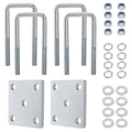 Square U Bolt Kit for 2x2 Boat Trailer Axle - Heavy-Duty 5 1/4in