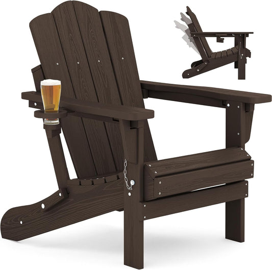 KINGYES Adjustable Folding Adirondack Chair for Ultimate Comfort