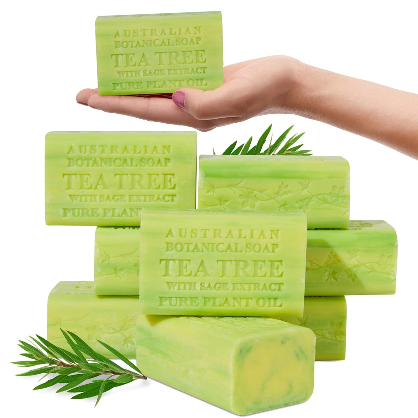 Tea Tree Soap with Sage Extract - Natural Triple Milled Bars