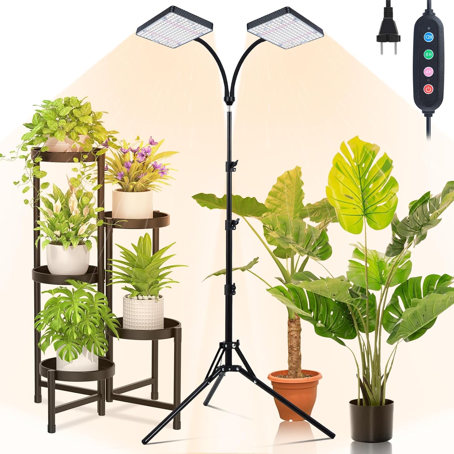 Grow Light with Stand for Indoor Plants - Full Spectrum 50W