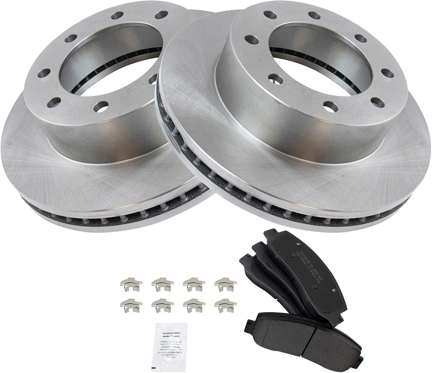 TRQ Front Brake Pad & Rotor Kit for 2005-2012 Ford F-250