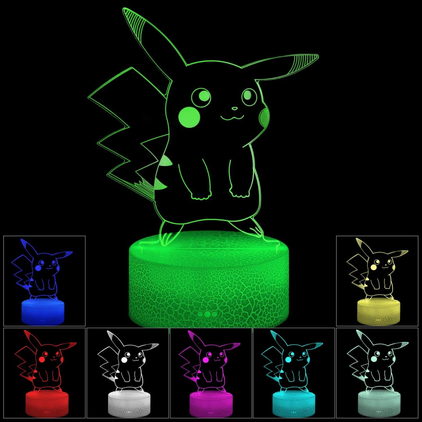 3D Illusion Night Light - Color-Changing Table Lamp!