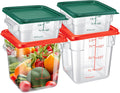 Barydat Food Storage Containers 2qt & 4qt Set - Clear Stackable Set