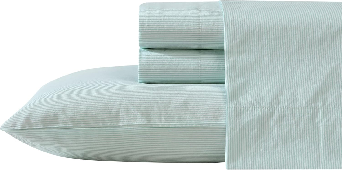 Nautica Queen Size Sheet Set - Crisp Tailored Cooling Sheets