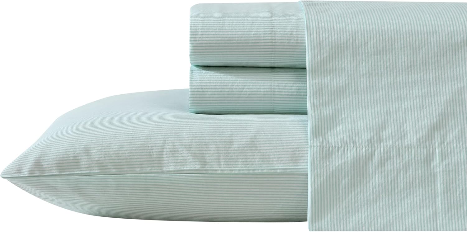 Nautica Queen Size Sheet Set - Crisp Tailored Cooling Sheets