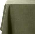 Table Cloth Rectangle 57x118 in Faux Linen Moss Green - Wrinkle Free