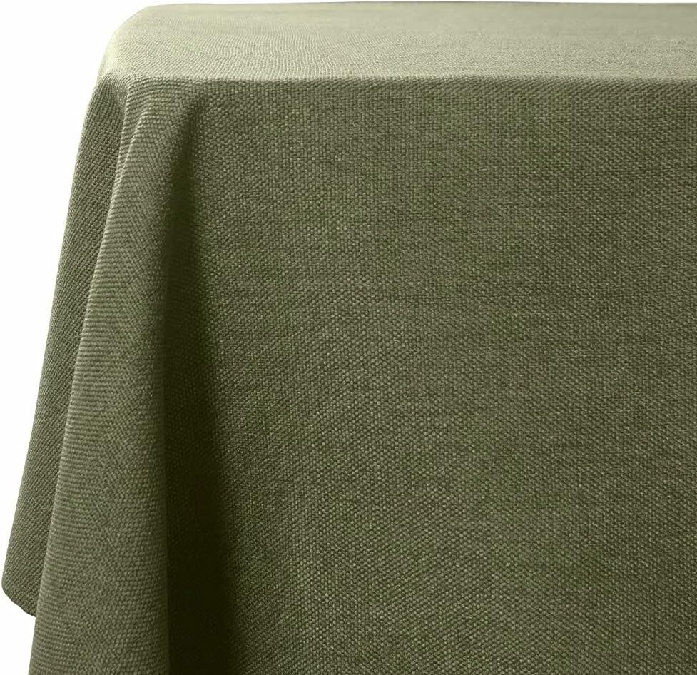 Moss Green Rectangle Table Cloth for Elegant Dining Events
