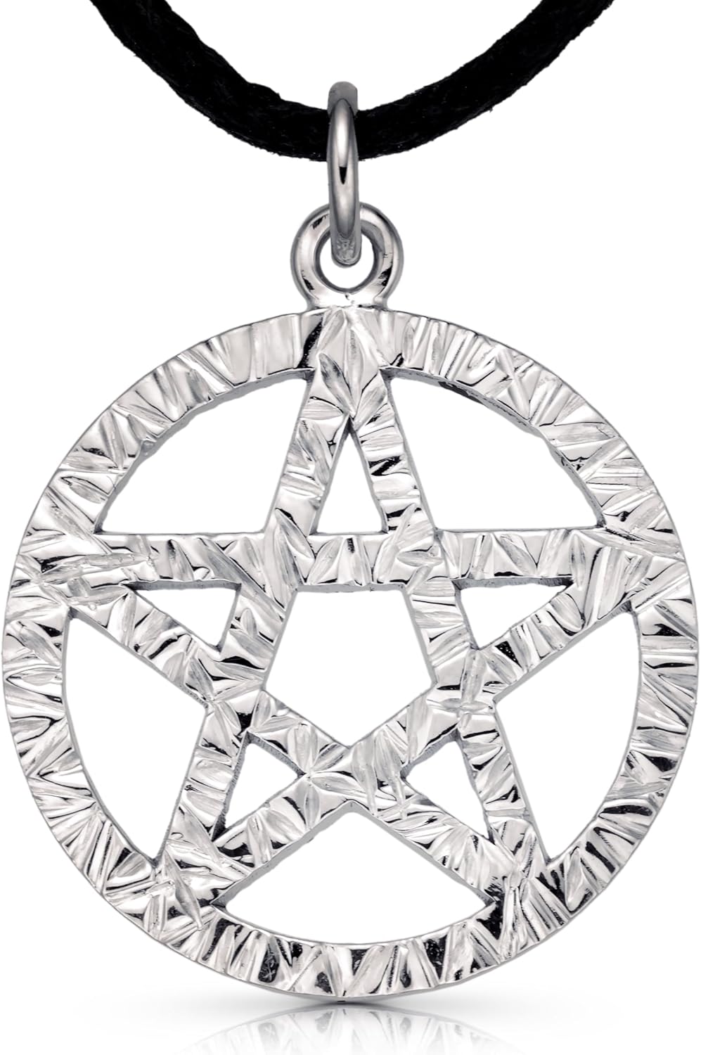 Striking 925 Sterling Silver Pentagram Pendant for Unique Style