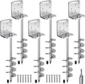 18 in 24 in Screw in Trampoline Ground Anchors Set - Heavy Duty