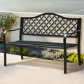 PHI VILLA 50in Outdoor Garden Patio Metal Bench Review